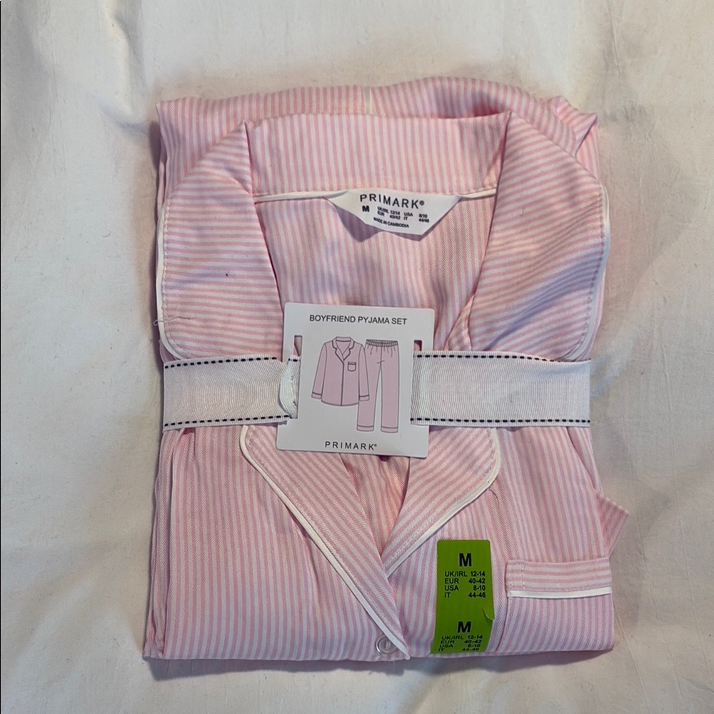 Primark Pink Striped Pajama Set